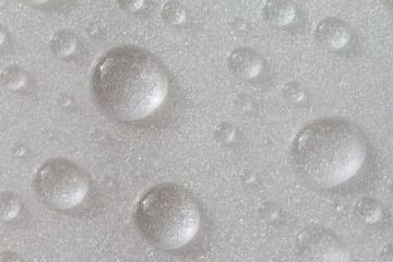 water droplets on white background