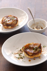 delicious tartlet closeup, tart tatin