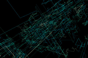 illustration abstract space with lines