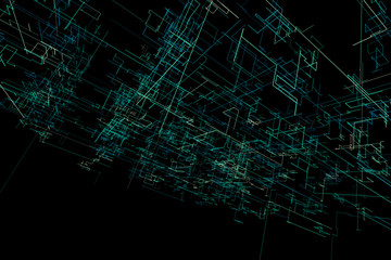 illustration abstract space with lines