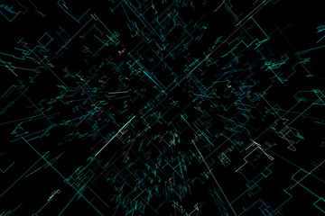 Obraz premium illustration abstract space with lines