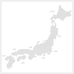 Fototapeta na wymiar 日本・日本地図・JAPAN MAP