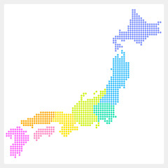 Fototapeta na wymiar 日本・日本地図・JAPAN MAP