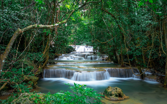 Beautiful waterfall  landscape in Thailand