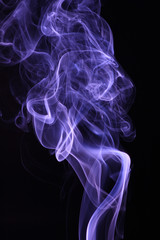 abstract blue smoke on black