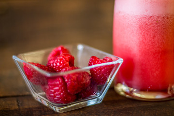 Jugo de frambuesa