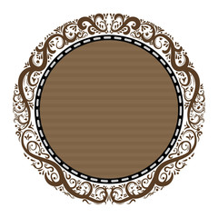 Vintage Ornament Greeting Card Vector template,background,frame.