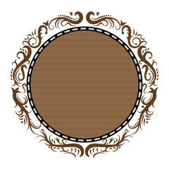 Vintage Ornament Greeting Card Vector template,background,frame.