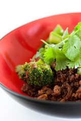 Homemade saladwith broccoli, balanced meal