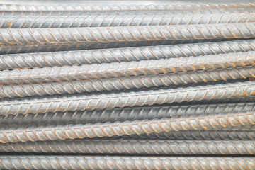 Rebar steel bars background.
