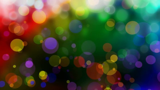 Abstract colorful rainbow defocused blur bokeh light background – seamless looping, 4K