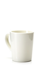 White brand mug empty for coffee or tea