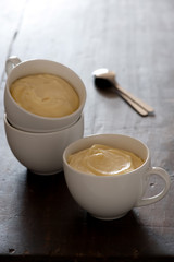 lemon cheesecakes served in cups
