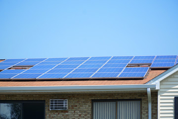Fototapeta na wymiar solar panel installed on the house roof