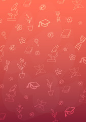 Biology subject. Back to School background. Education banner.