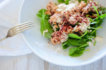 Homemade vegetarian salad, balanced meal