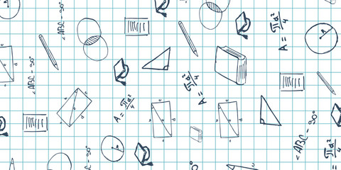 Geometry subject. Back to School background. Education banner.