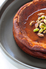 Homemade Cake with yoghurt and pistachio
