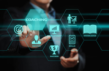Coaching Mentoring Education Business Training Development E-learning Concept
