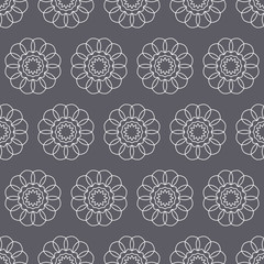 Flower Pattern. Endless Background. Seamless Ornaments