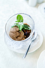 ice cream with jam