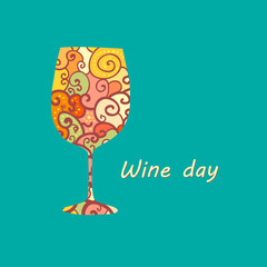Wineglass poster icon