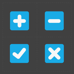 Obraz premium Vector colorful confirm icons set