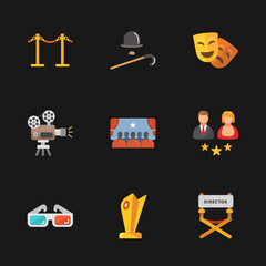 Obraz premium nine cinema icons