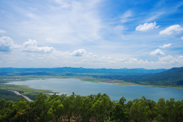 Fototapeta na wymiar Lam Takong reservoir dam, Nakhon Ratchasima, Thailand