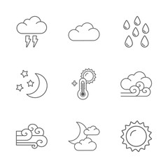 Obraz premium modern weather icons