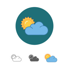 Obraz premium Flat sun and cloud