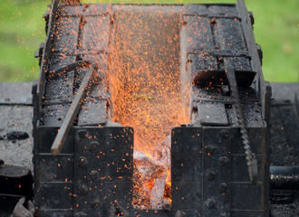 Smith's forge heated up.