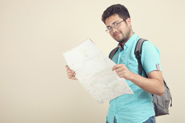 A guy with a map