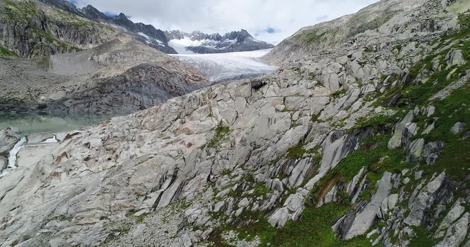 Aufstieg am Rhonegletscher