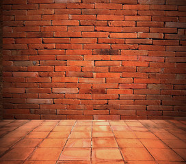 interior brick wall5 on wood background