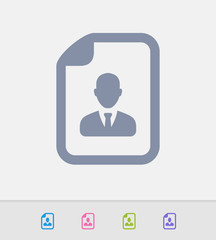 Resume - Granite Icons. A professional, pixel-perfect icon designed on a 32x32 pixel grid and redesigned on a 16x16 pixel grid for very small sizes