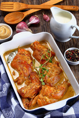 appetizing Rabbit Cooked in mustard sauce