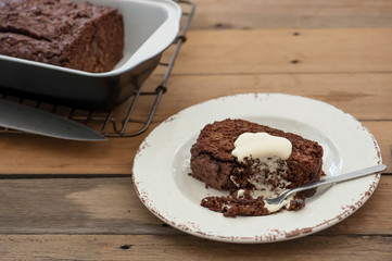 Fresh baked chocolate cake