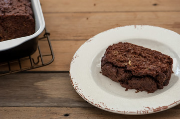 Fresh baked chocolate cake