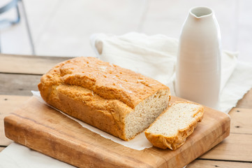 Homemade cake with lemon