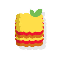 lasagna icon vector illustration