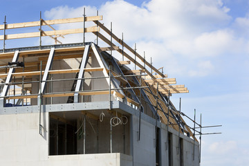 Construction of a house in the Netherlands