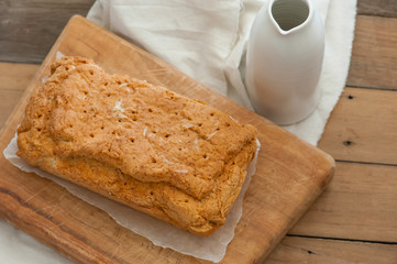 Homemade cake with lemon