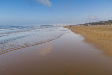 Fototapeta na wymiar Beach of La Barrosa, Sancti Petri, Cádiz, Spain