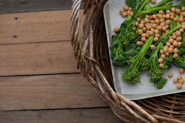 Homemade saladwith broccoli, balanced meal - 167888220