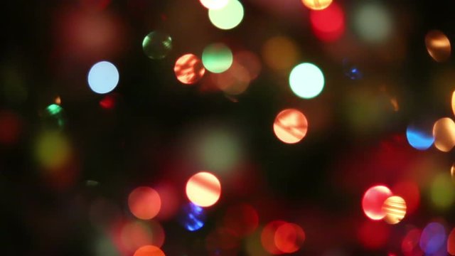 Abstract background of twinkling lights in motion