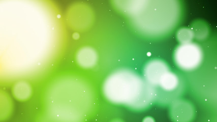 Obraz premium White particles on a blurred green background