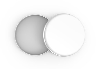 Short metal tin mockup