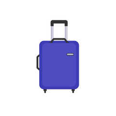 Travel bag flat color icon.