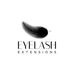 Eyelash extension logo. Vector illustration in a modern style